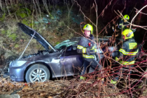 Dopravní nehoda BMW v ulici Na Hůrce, 30. ledna 2023