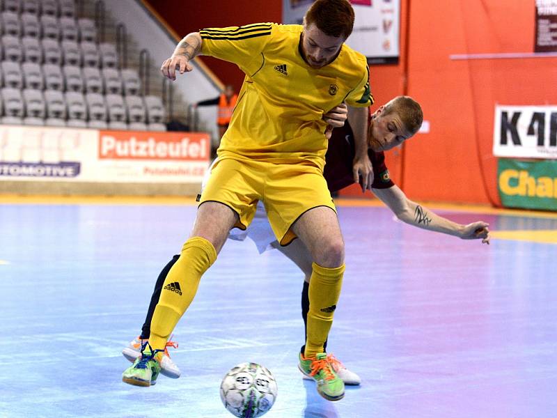 IV. zápas čtvrtfinále play off Chance futsal ligy: AC Sparta Praha - Nejzbach Vysoké Mýto 3:2 (2:1), 26. dubna 2016.