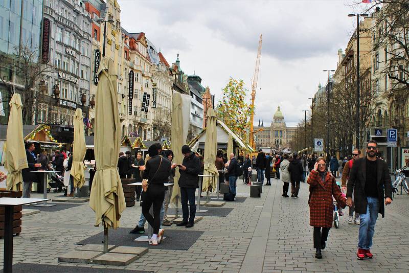 Václavské Velikonoce na Václavském náměstí v Praze.