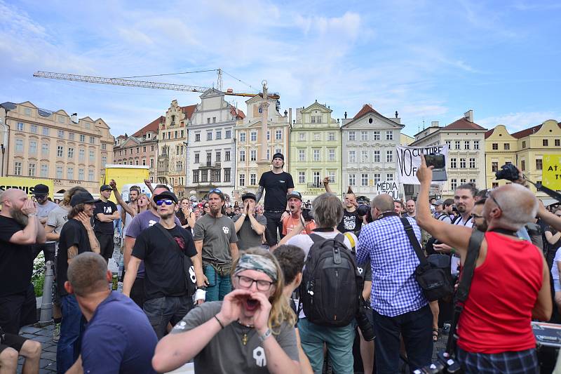 Demonstrace za živou kulturu v Praze 27. 7. 2020.