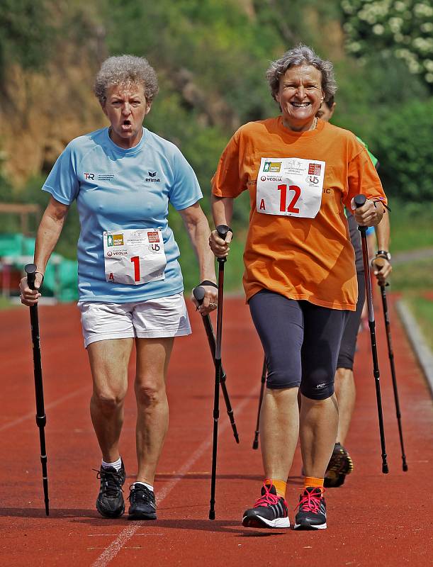 Sportovní hry seniorů České republiky 2017 na stadionu mládeže na Kotlářce.