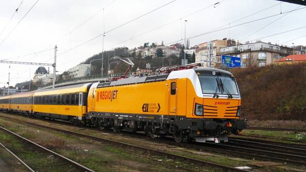 Vlak společnosti RegioJet.