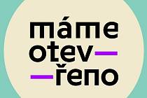 Logo akce Máme otevřeno.