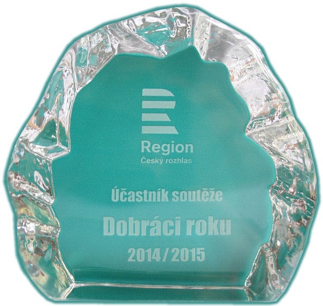 Plaketa pro účastníky soutěže Dobráci roku.