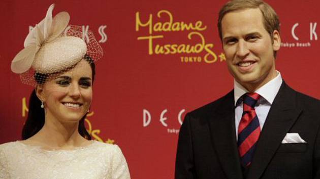 Voskové figuríny - Princ William a Kate. Muzeum voskových figurín Madame Tussauds otevře koncem roku první pobočku v Praze.