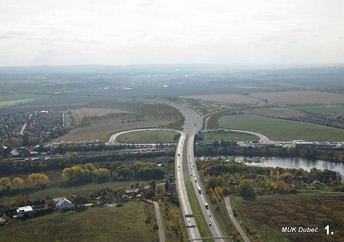 Úsek 511 Pražského okruhu mezi Běchovicemi a dálnicí D1. Vizualizace z roku 2010.