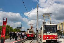 Slavnostní zahájení provozu na nové tramvajové trati Sídliště Modřany - Libuš.