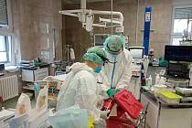 Reportér Pražského deníku navštívil JIP ve Fakultní nemocnici Královské Vinohrady (FNKV), kde se léčí pacienti s covidem.