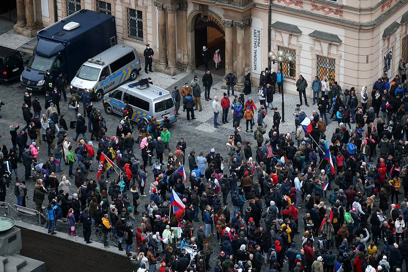 Dvaatřicáté výročí Sametové revoluce v Praze.