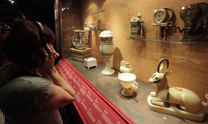 Výstava Tutanchamon – jeho hrob a poklady na Výstavišti Holešovice. 