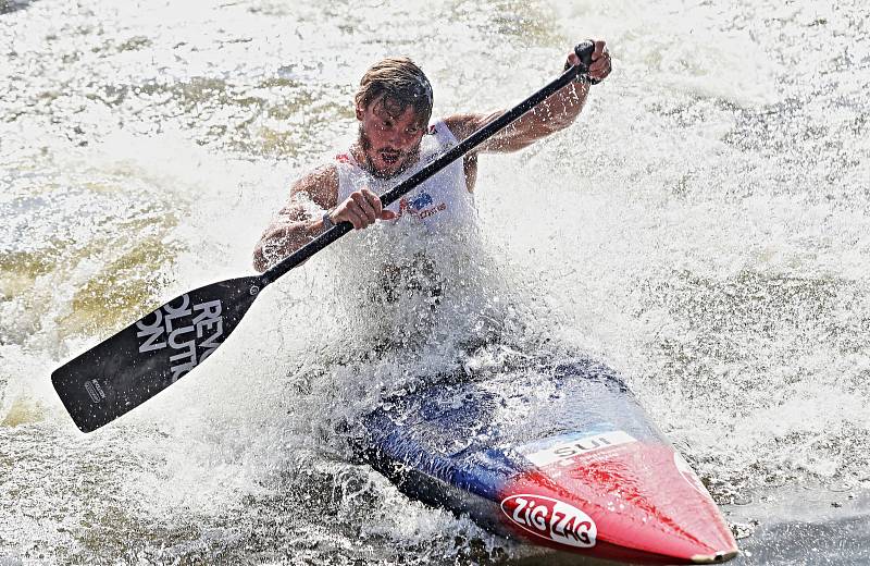 Prague Riverside Cross - exhibiční slalomový závod na Vltavě 3. září 2019.