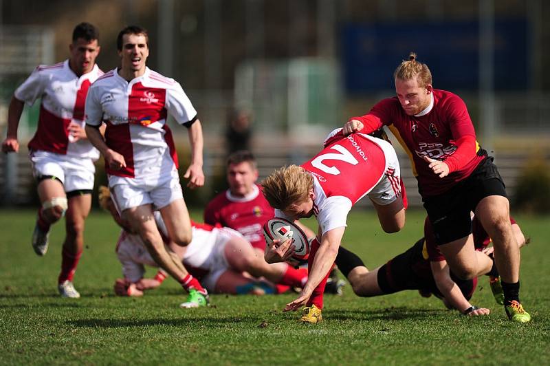 RAGBISTÉ Slavie porazili v derby Spartu 34:29.