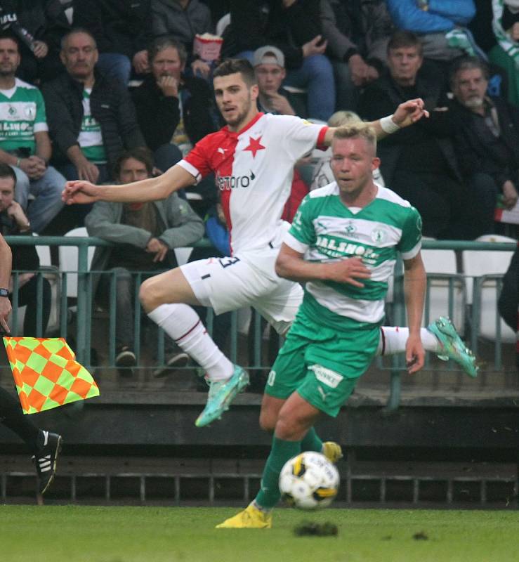 Z vršovického derby Bohemians - Slavia 1:4.