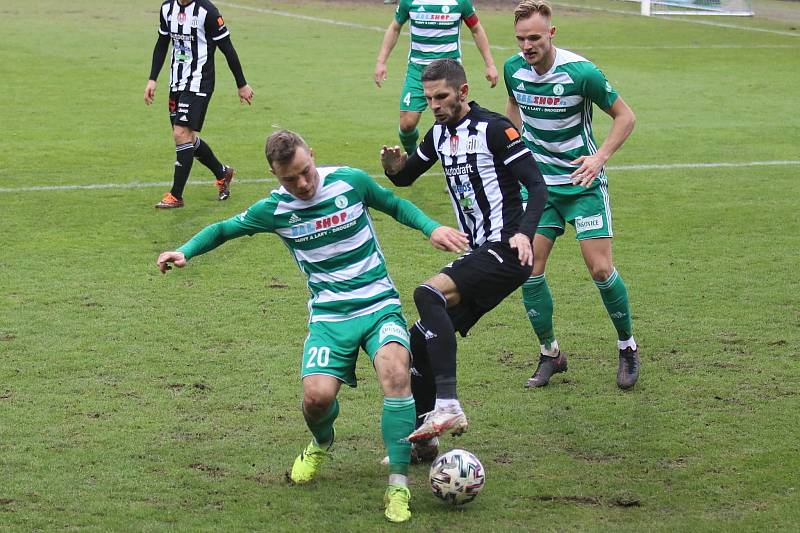 Utkání fotbalové FORTUNA:LIGY mezi Bohemians 1905 a Českými Budějovicemi.