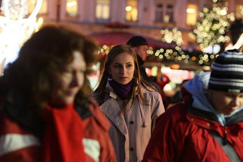 Vánoční trhy na Staroměstské náměstí.