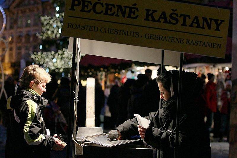 Vánoční trhy na Staroměstské náměstí.