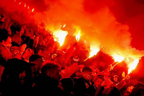 Atmosféra v Slavia - Sparta.