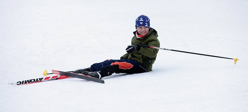 Pražský pohár v běhu na lyžích v Ski Parku Chuchle 4. února.