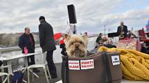 Protest proti zavření škol. Na Vltavu vyjely lodě s dýdžeji a protestujícími.