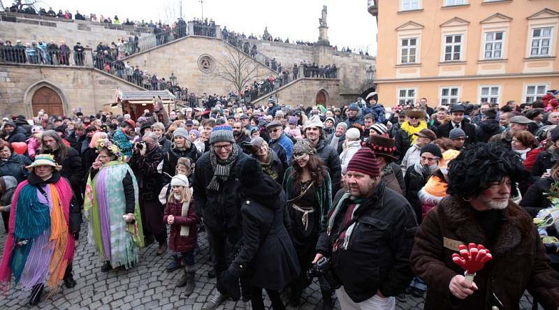 Malostranské masopustní veselí, které uspořádalo Sdružení občanů a přátel Malé Strany a Hradčan.