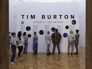 Tim Burton výstava, vizualizace.