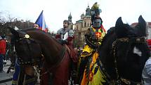 Demonstrace na Staroměstském náměstí v neděli 10. ledna 2021.