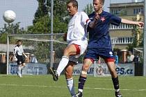 Souboj Jiřího Bošanského (Vyšehrad) a Jiřího Studíka (Slavia B).