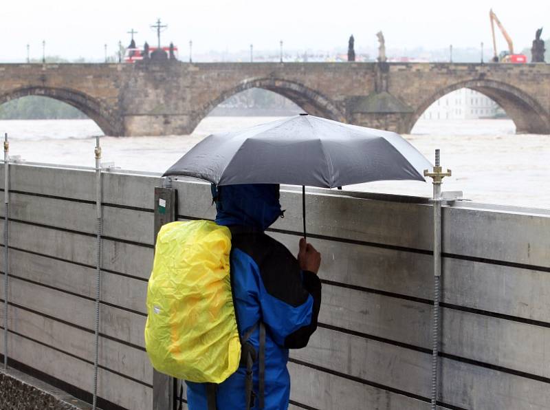 Povodně v Praze v pondělí 3. června. 