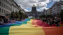 Průvod hrdosti gayů, leseb, bisexuálů, translidí (LGBT) Prague Pride prošel Prahou.