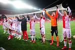 Fotbalové utkání HET ligy mezi celky SK Slavia Praha a Bohemians Praha 1905 25. února v Praze.