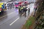 Rescue of a man in Vyšehrad.