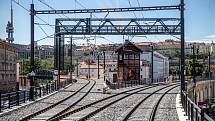 Novináři si mohli prohlédnout zrekonstruovaný Negrelliho viadukt v centru Prahy 29. května 2020.