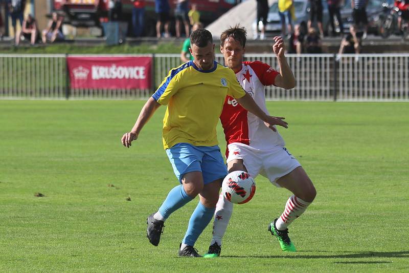 Rezerva Slavie vyhrála předehrávku 30. kola na hřišti rakovnického SK 2:0.