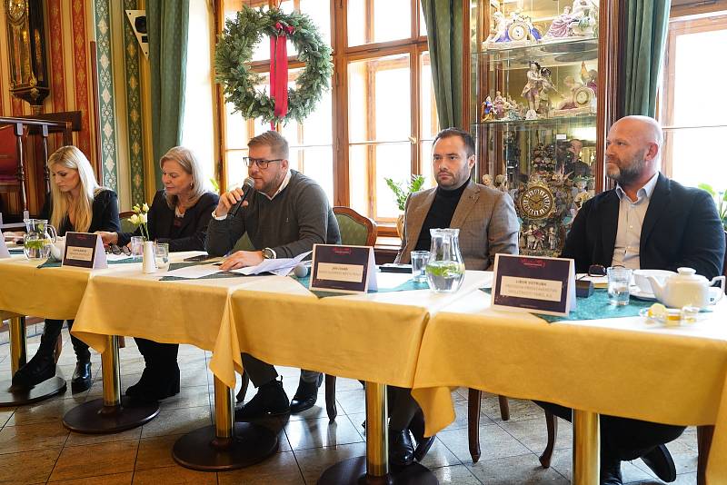 Tisková konference společnosti Taiko k zahájení vánočních trhů v Praze.