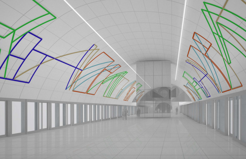 Vítězný návrh podoby stanice Nové Dvory na nové lince metra D je od Stanislava Kolíbala.