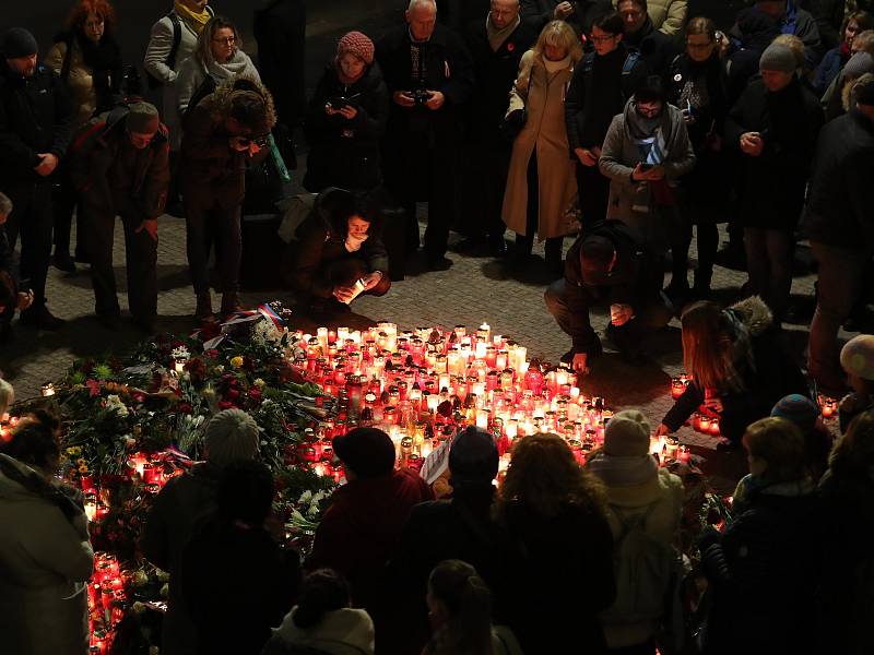 Pietní akce 16. ledna 2019 k výročí upálení studenta Jana Palacha.