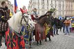 Na pražském Staroměstském náměstí se sešli 10. ledna 2021 odpoledne účastníci demonstrace nazvané Otevřeme Česko proti vládním opatřením, která souvisejí s koronavirovou pandemií.