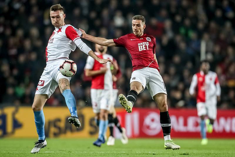 Zápas 14. kola FORTUNA:LIGY mezi Sparta Praha a Slavia Praha, hraný 4. listopadu v Praze.