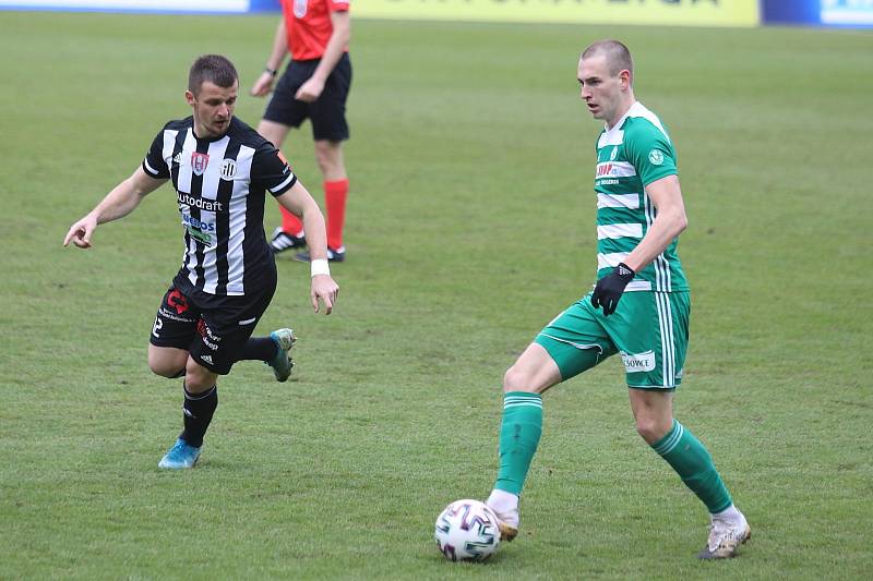 Utkání fotbalové FORTUNA:LIGY mezi Bohemians 1905 a Českými Budějovicemi.