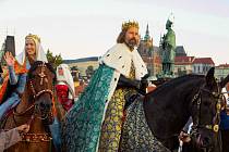 Z oslavy 665. výročí položení základního kamene Karlova mostu a 15. výročí otevření Muzea Karlova mostu v Praze.
