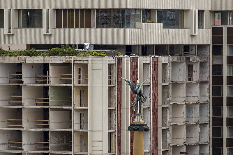 Rekonstrukce hotelu InterContinental 25. května 2021 v Praze.