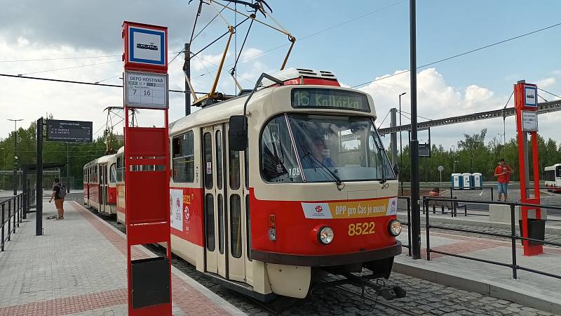 Tramvajová smyčka Depo Hostivař je v provozu.