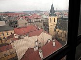 Pohled z historické Novomlýnské vodárenské věže, kde Muzeum hlavního města Prahy zahájila památkovou obnovu a zpřístupnění veřejnosti.