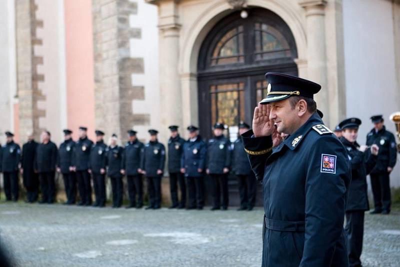 Ze slavnostního složení služebního slibu u Policie ČR v Praze.