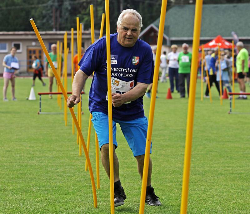 Sportovní hry seniorů České republiky 2017 na stadionu mládeže na Kotlářce.