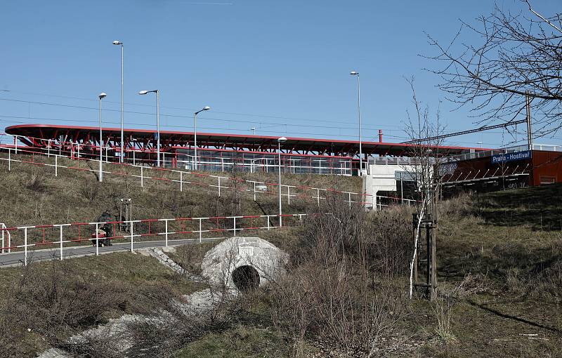 Železniční stanice Praha - Hostivař.