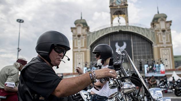 Příznivci americké motocyklové značky Harley-Davidson se sešli 5. července 2018 na pražském Výstavišti, aby oslavili 115. výročí značky.
