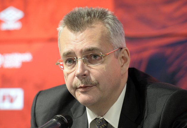 Předseda představenstva fotbalové Slavie Jaroslav Tvrdík.