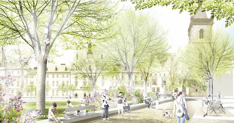 Plánovaná proměna Karlova náměstí - vizualizace.