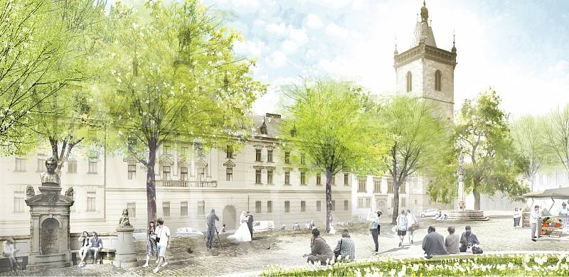 Plánovaná proměna Karlova náměstí - vizualizace.